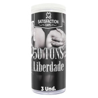 50 TONS DE LIBERDADE BOLINHA COM ÓLEO DE MASSAGEM CORPORAL ESQUENTA E ESFRIA 3 UNIDADES SATISFACTION