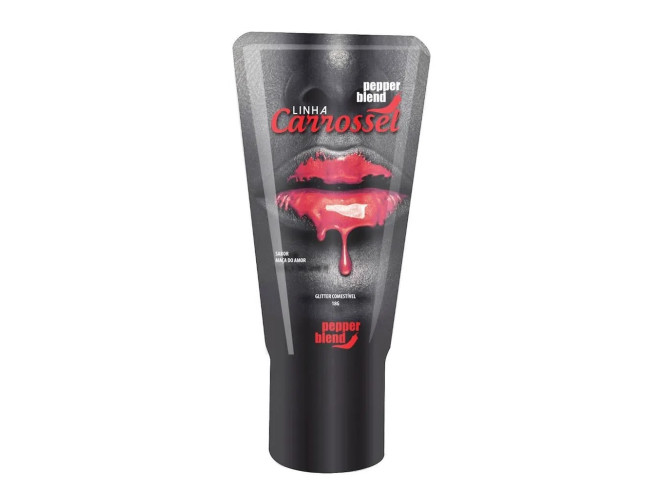 CARROSSEL GEL LUBRIFICANTE COMESTÍVEL COM EFEITO GLITTER 18G PEPPER BLEND