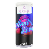ANAL LOVE BOLINHA COM ÓLEO PARA MASSAGEM CORPORAL 3 UNIDADES SATISFACTION CAPS