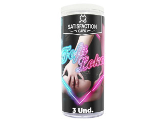 FOFA LOKA BOLINHA COM ÓLEO DE MASSAGEM CORPORAL EXCITANTE 3 UNIDADES SATISFACTION CAPS