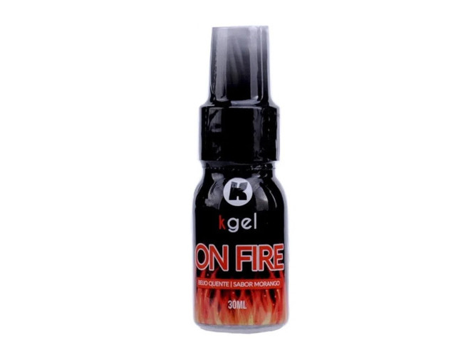 ON FIRE ÓLEO BEIJÁVEL QUENTE DE MORANGO 30ML K GEL